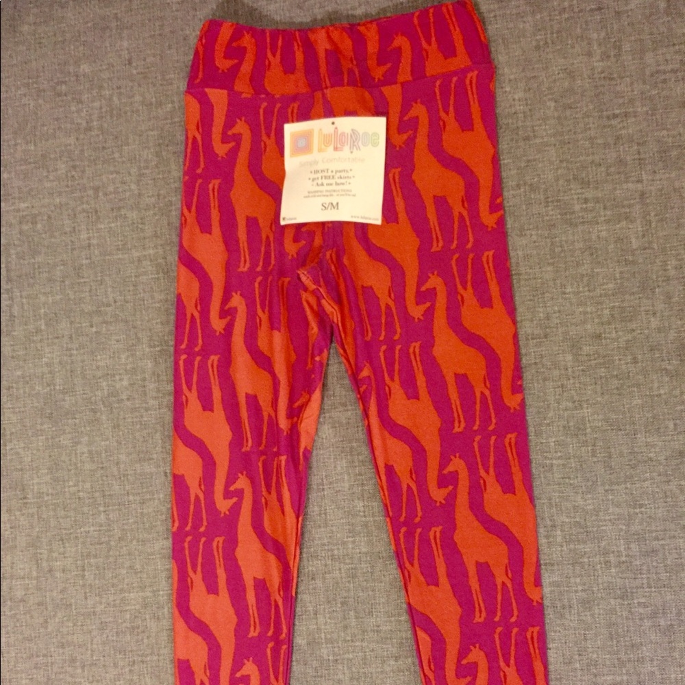 Lularoe Girls giraffe legging S/M